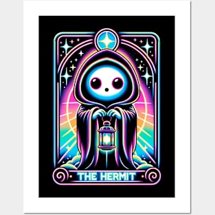 The Hermit Tarot Card Kawaii Cute Pastel Goth Posters and Art